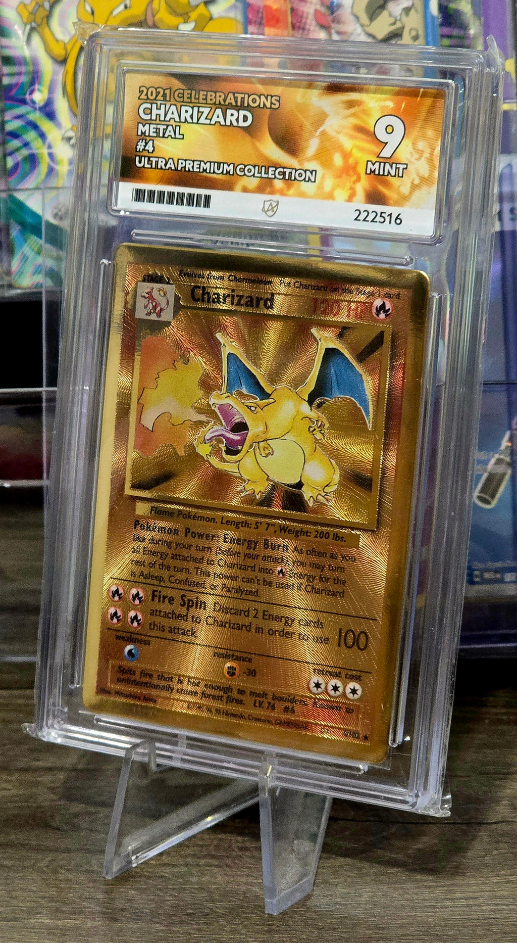Charizard #4 Metal UPC Promo - ACE 9