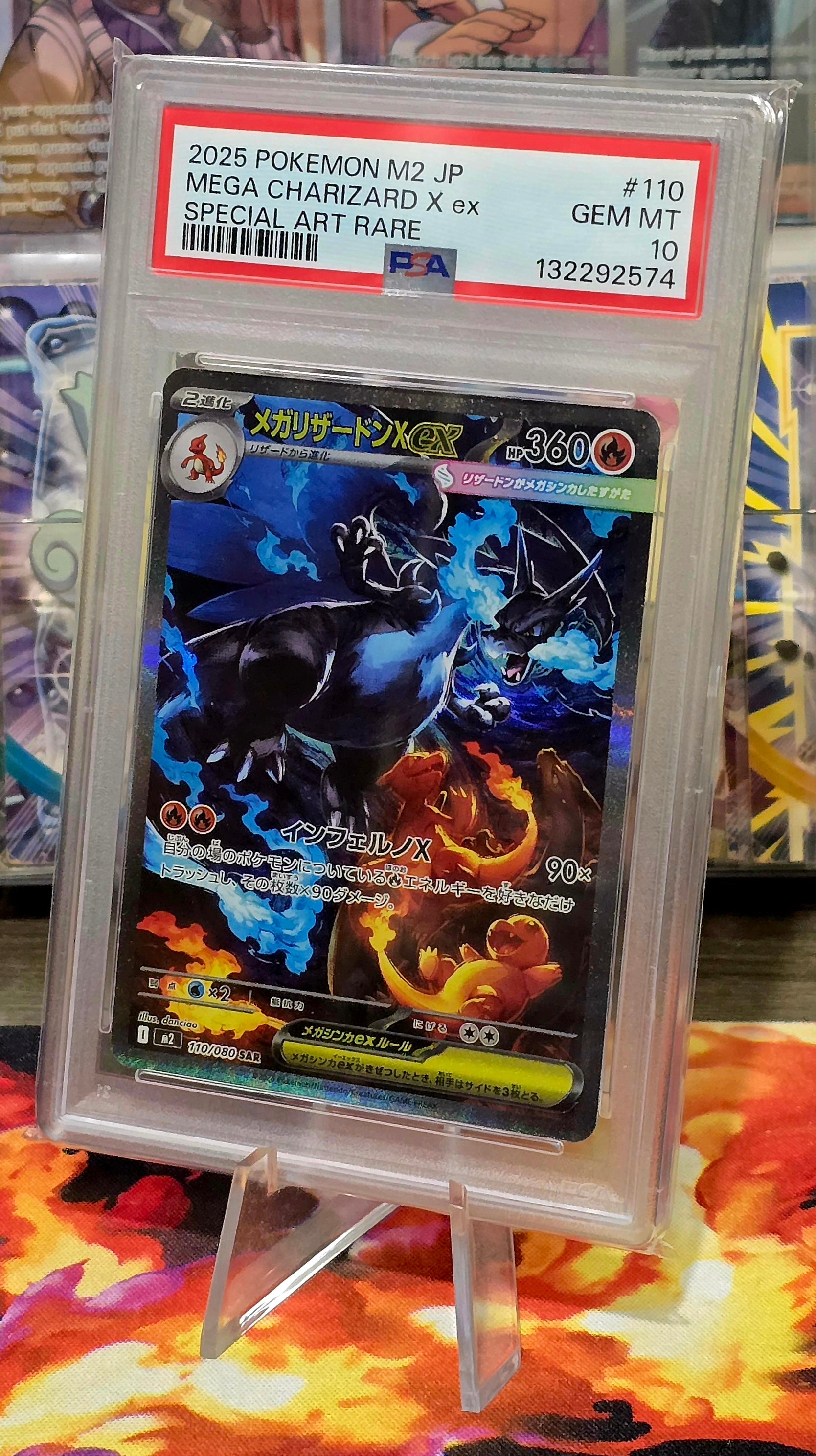 Mega Charizard X EX #110 JPN SAR - PSA 10