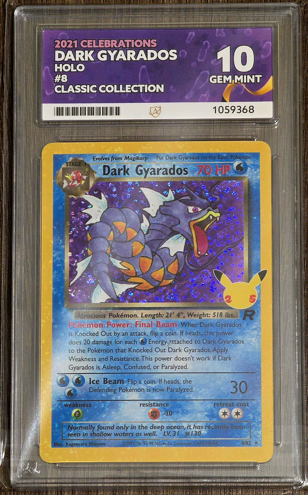 Dark Gyarados #8 Holo - ACE 10