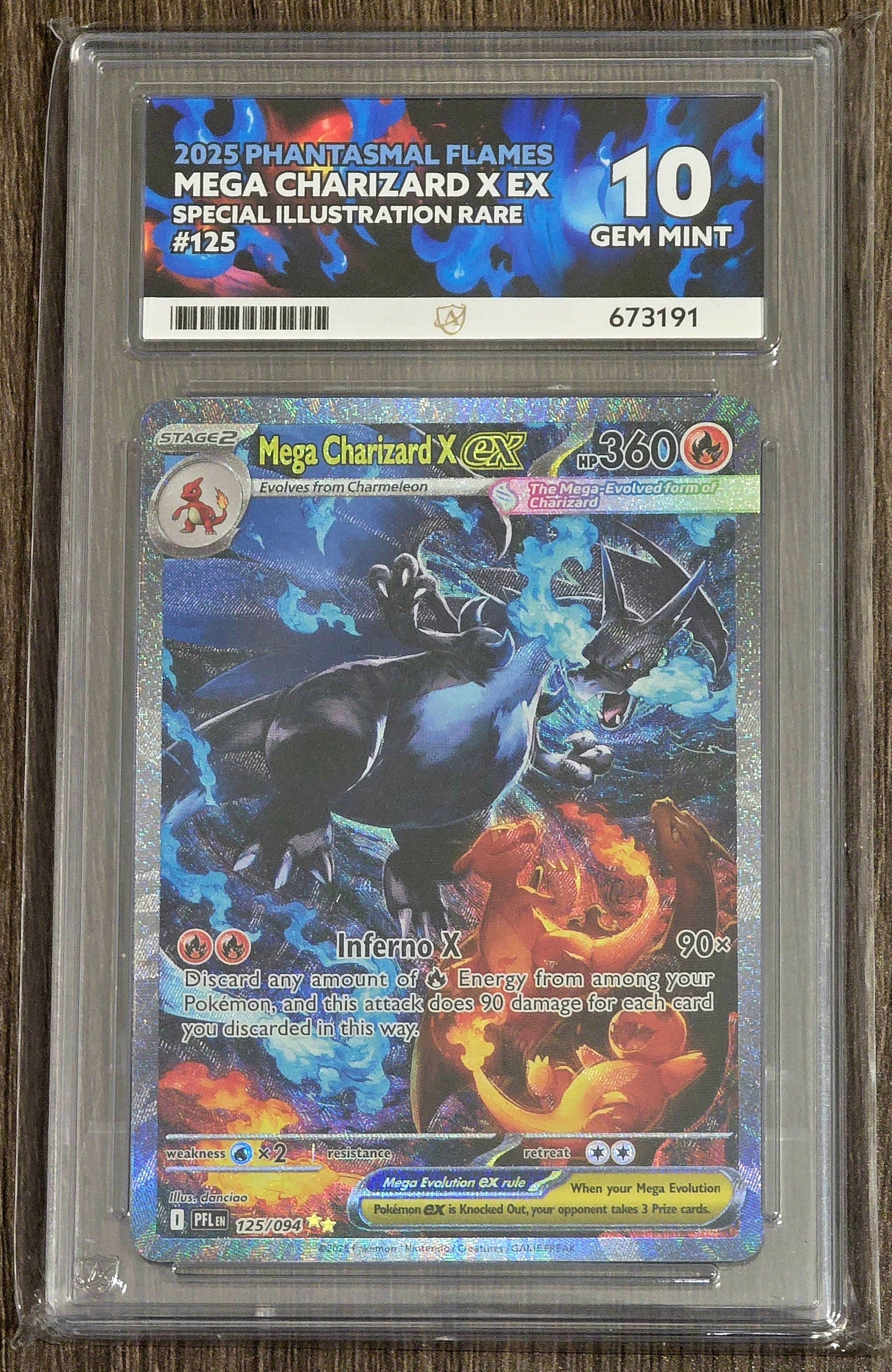Mega Charizard X ex #125 SIR - Perfect ACE 10