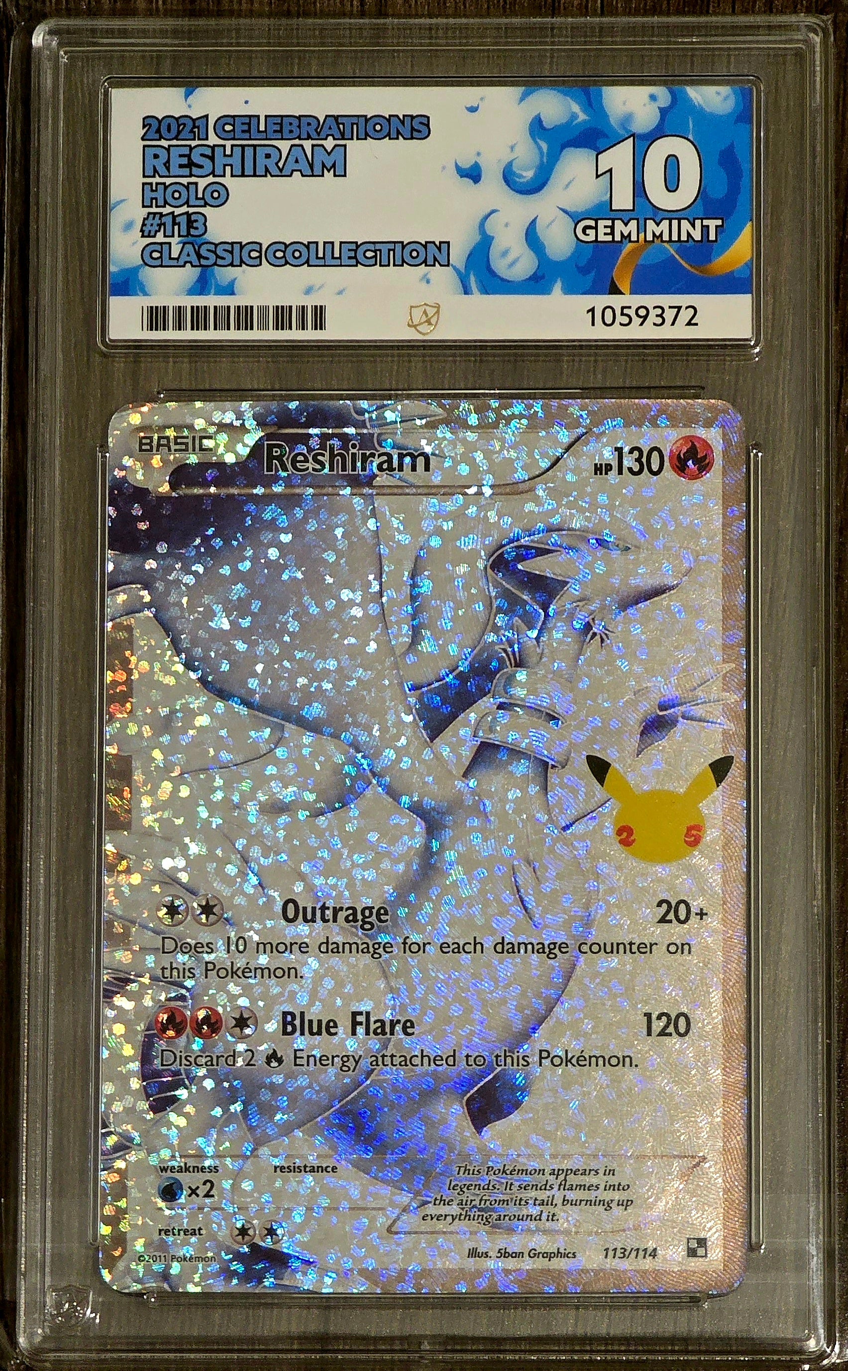 Reshiram #113 Holo & Zekrom #114 Holo - Sequential ACE 10's