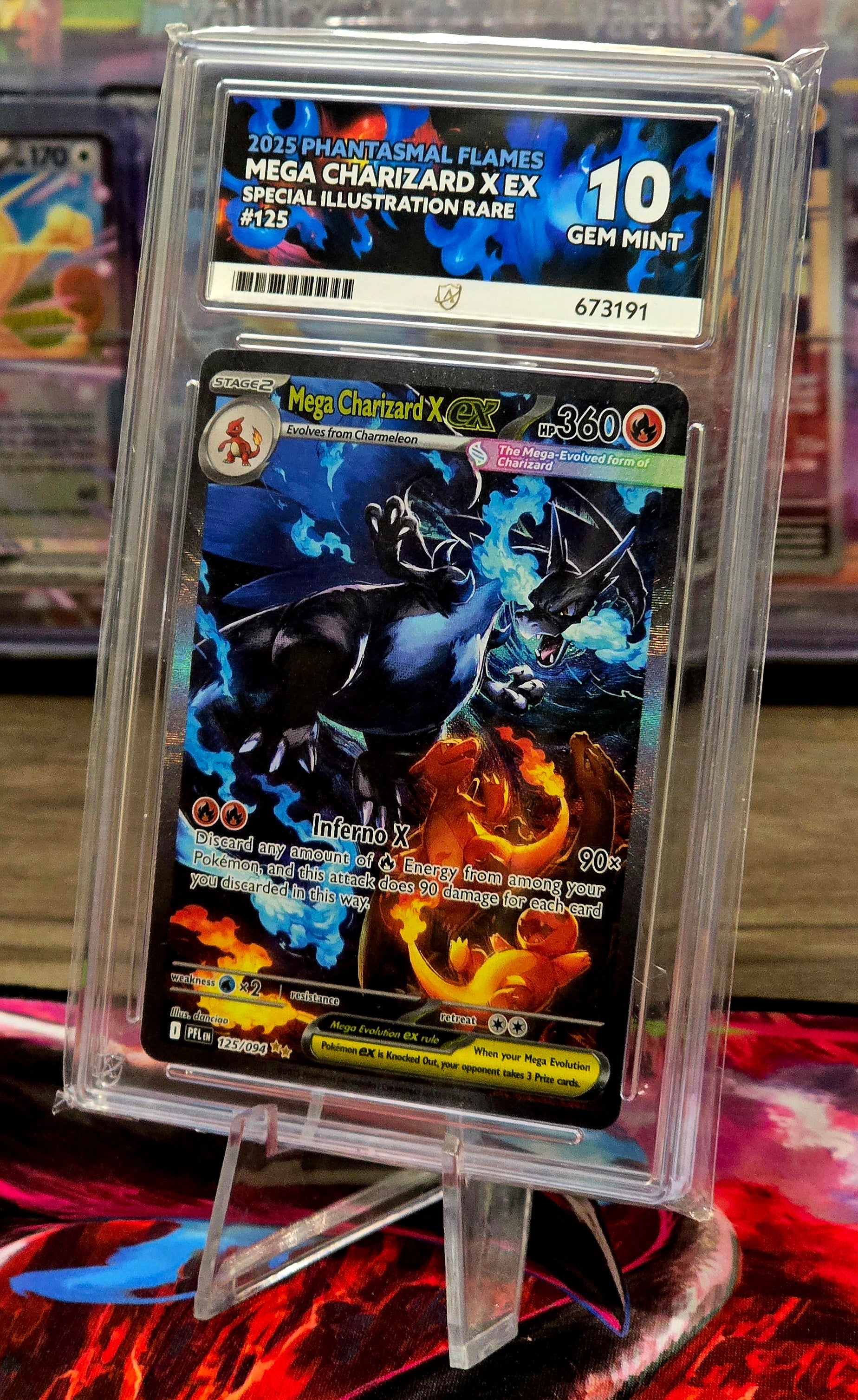 Mega Charizard X ex #125 SIR - Perfect ACE 10