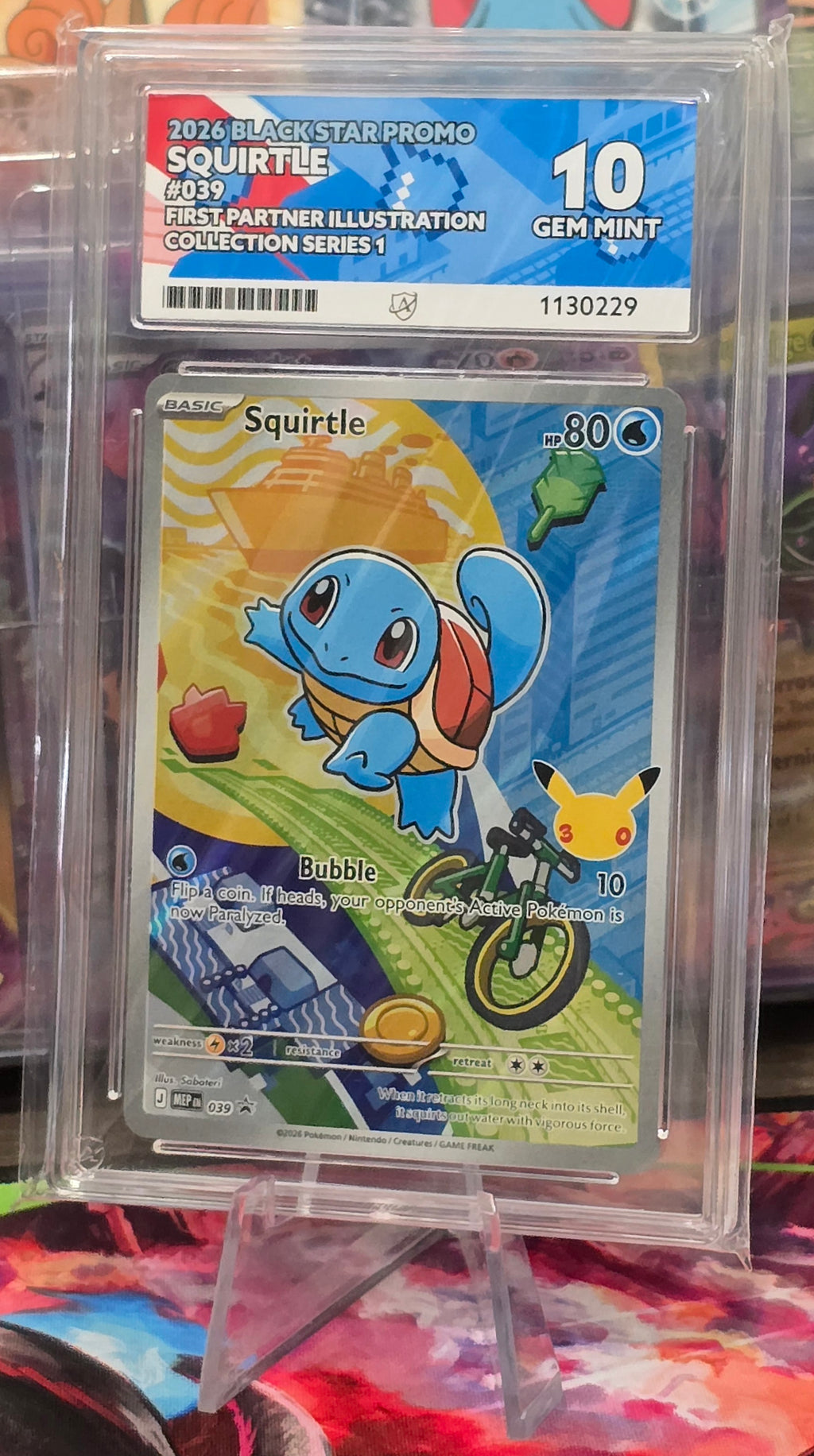 Bulbasaur #037, Charmander #038 & Squirtle #039 Kanto First Partners Illustration Sequential Set - ACE 10's