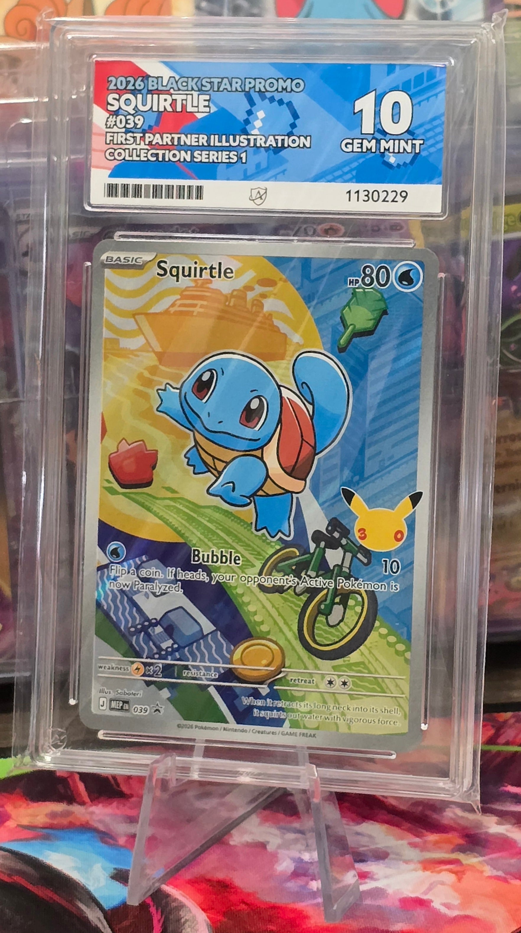Bulbasaur #037, Charmander #038 & Squirtle #039 Kanto First Partners Illustration Sequential Set - ACE 10's