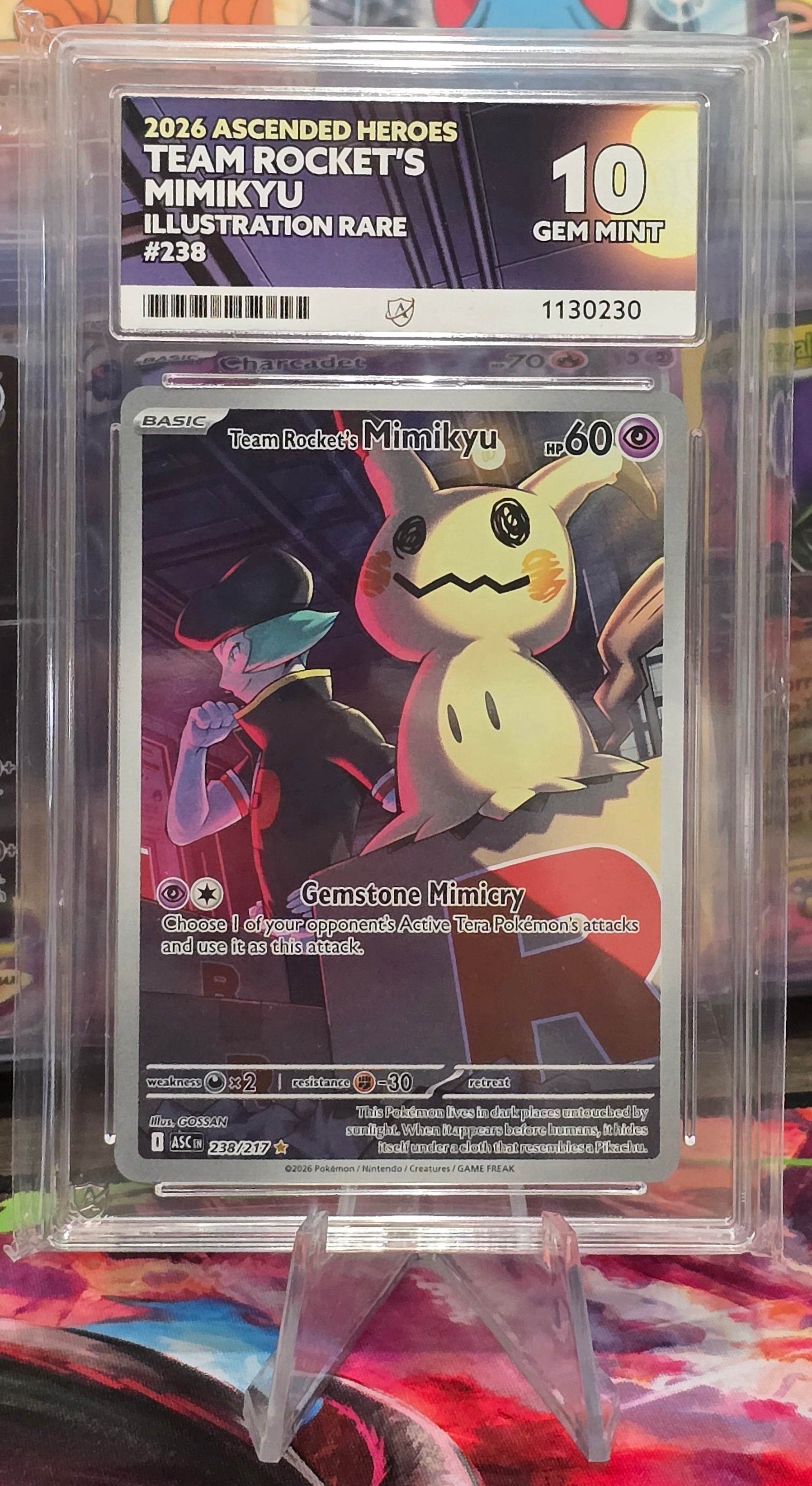 Team Rocket's Mimikyu #238 IR - ACE 10