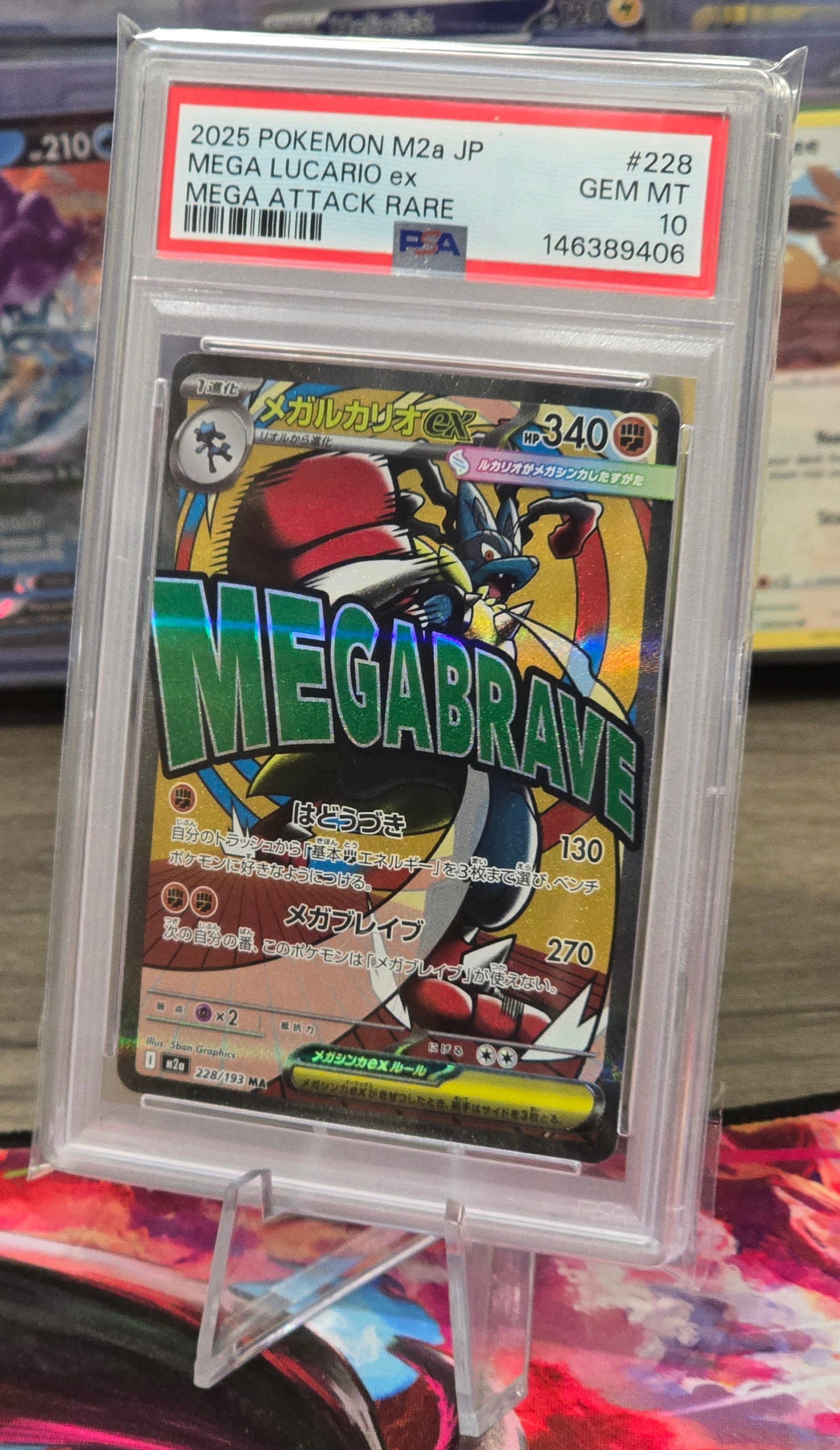 Mega Lucario ex #228 JPN MAR - PSA 10