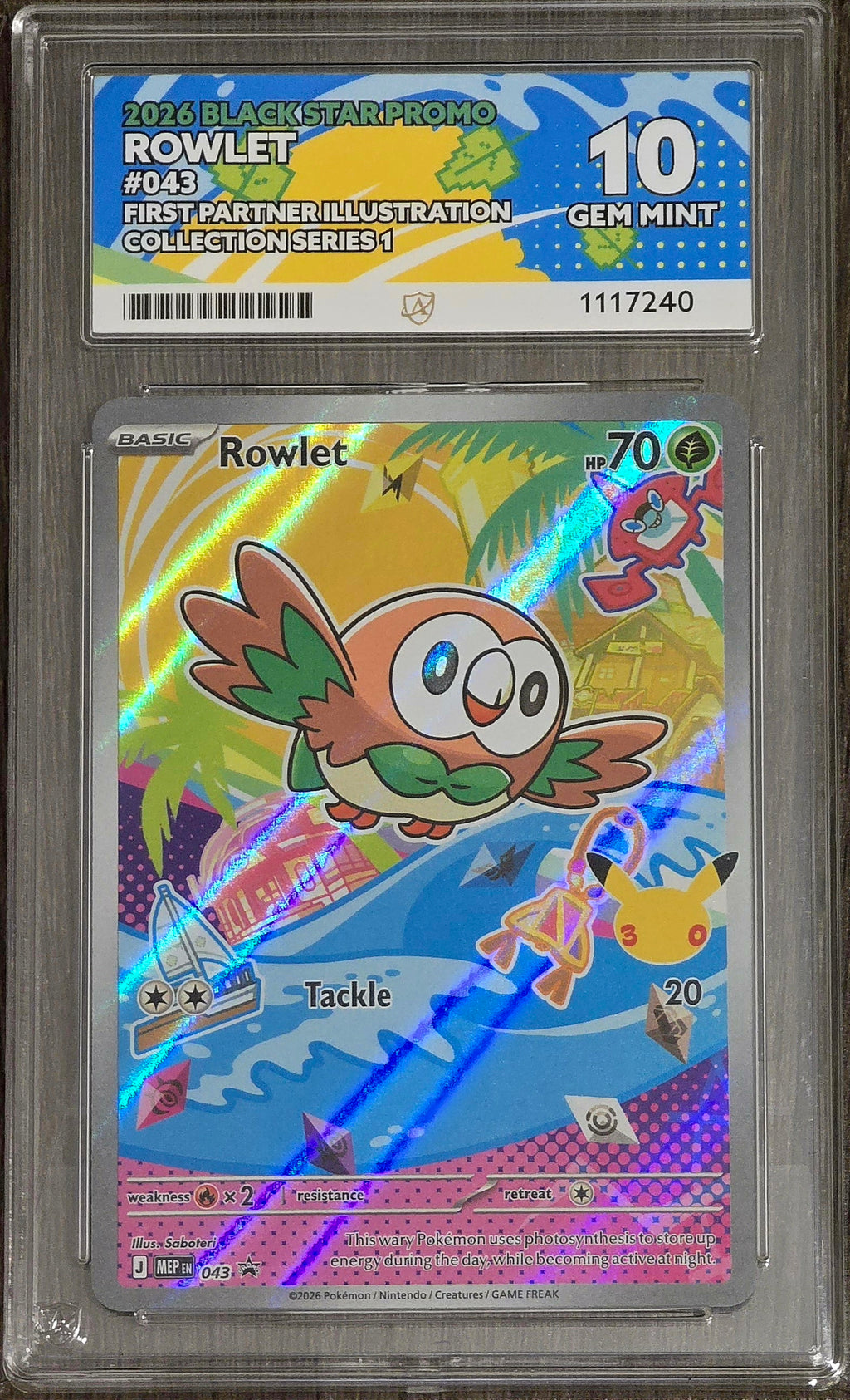 Rowlet #043 First Partners Illustration - ACE 10