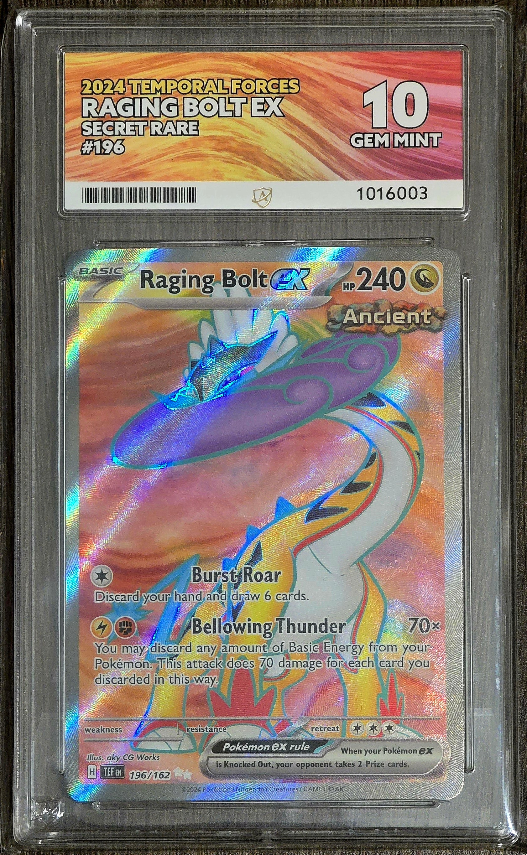 Raging Bolt ex #196 SR - ACE 10