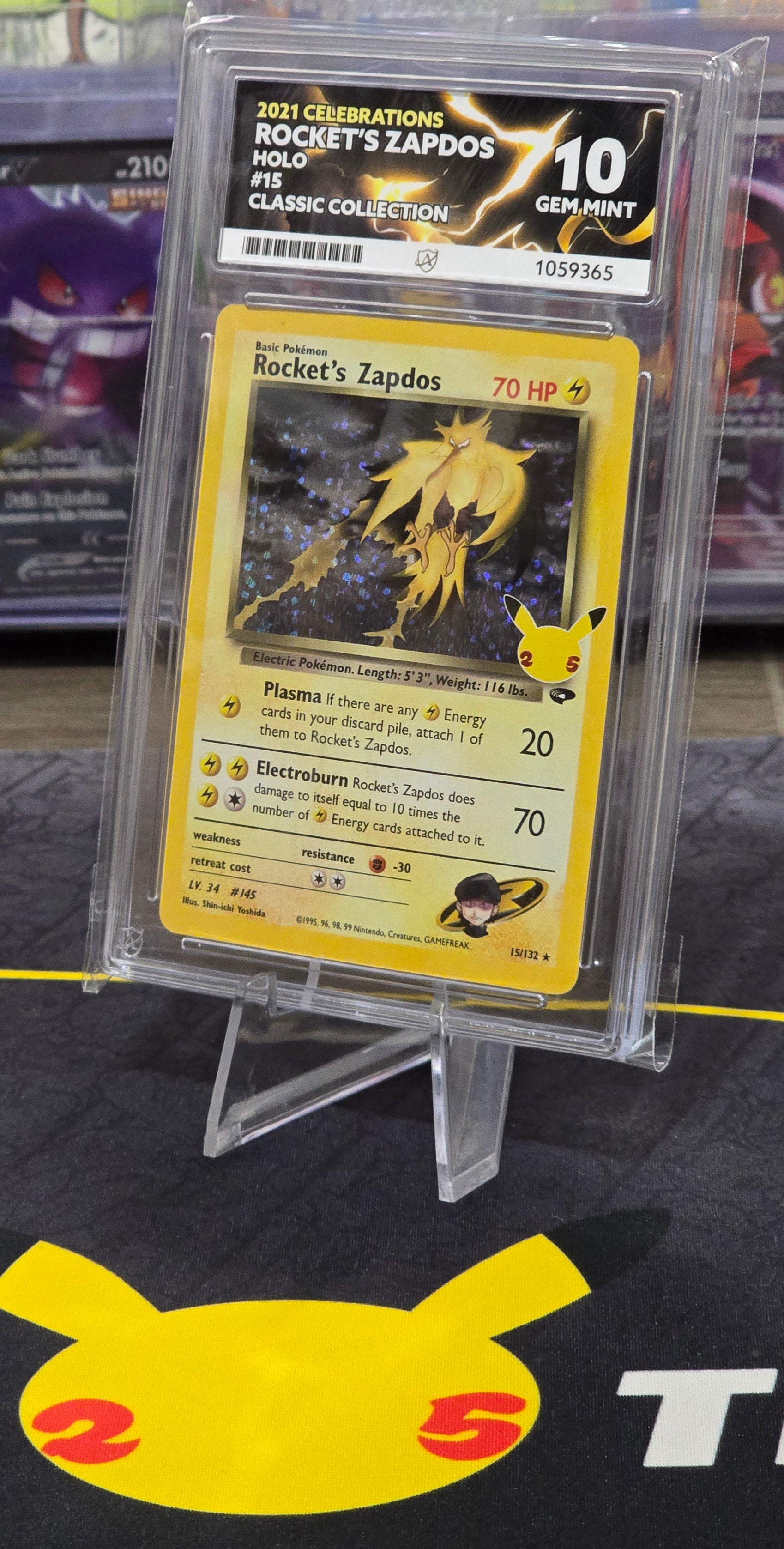 Rocket's Zapdos #15 Holo - ACE 10